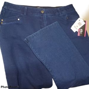 Mid-rise boot leg tummy control jeans